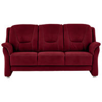 3-SITZER-SOFA in Mikrofaser Hellrot  - Hellrot/Beige, Konventionell, Textil/Metall (198/100/89cm) - Beldomo Comfort