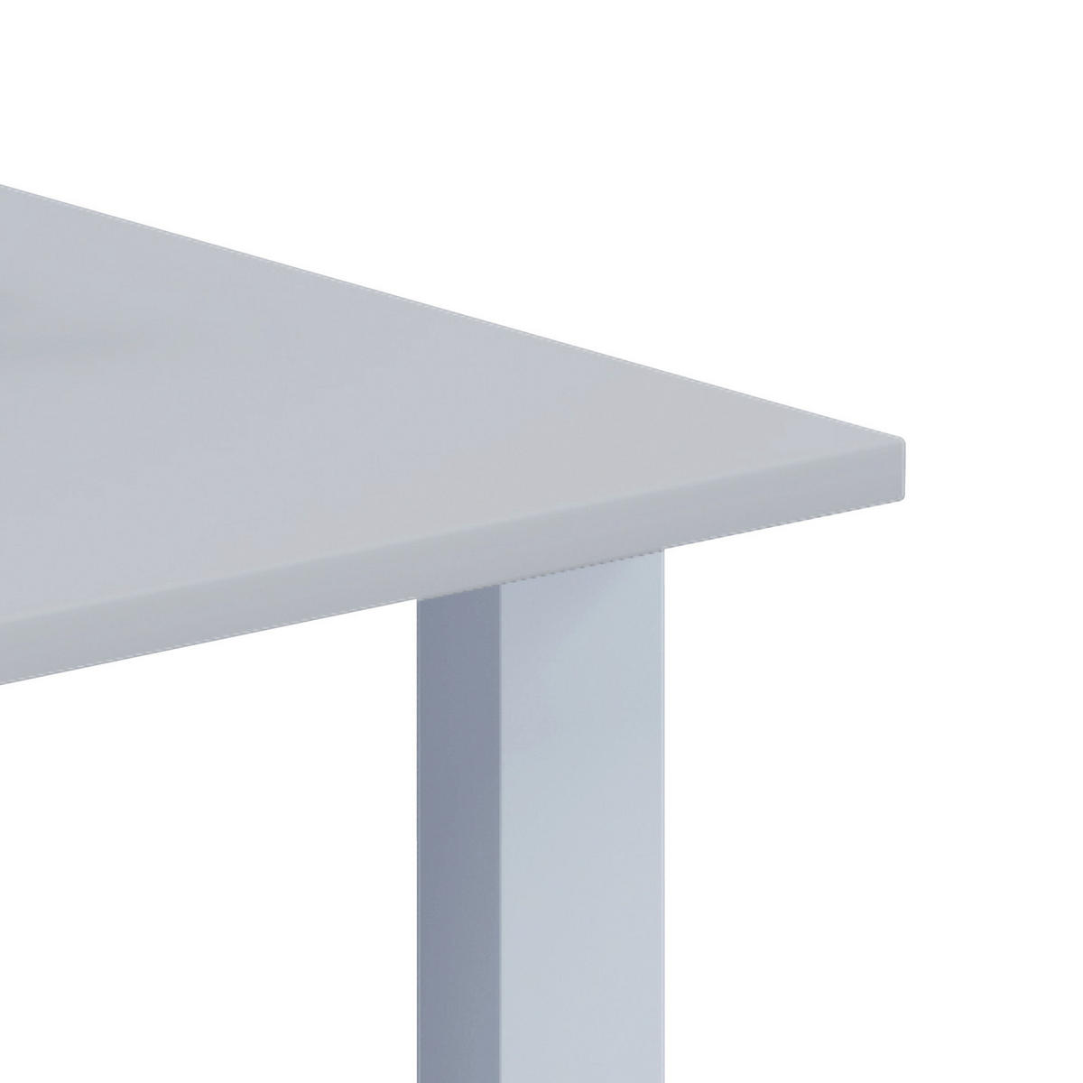 SCHREIBTISCH 140/80/76 cm Grau, Weiss  - Weiss/Grau, Modern, Holzwerkstoff/Metall (140/80/76cm) - MID.YOU