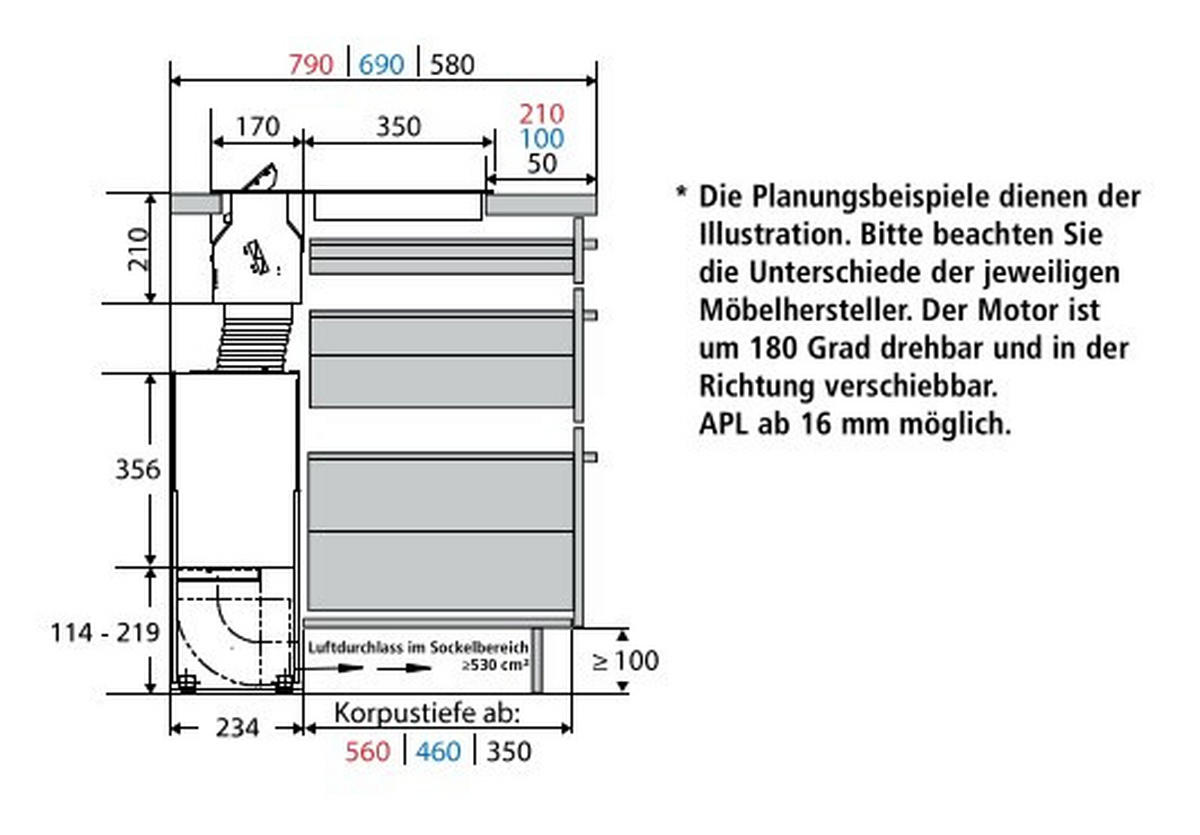 KOCHFELD-DUNSTABZUG-KOMBI KFL2094  - Edelstahlfarben/Schwarz, Basics, Glas/Metall (91,0/4,5 - 21,0/52,0cm) - Oranier