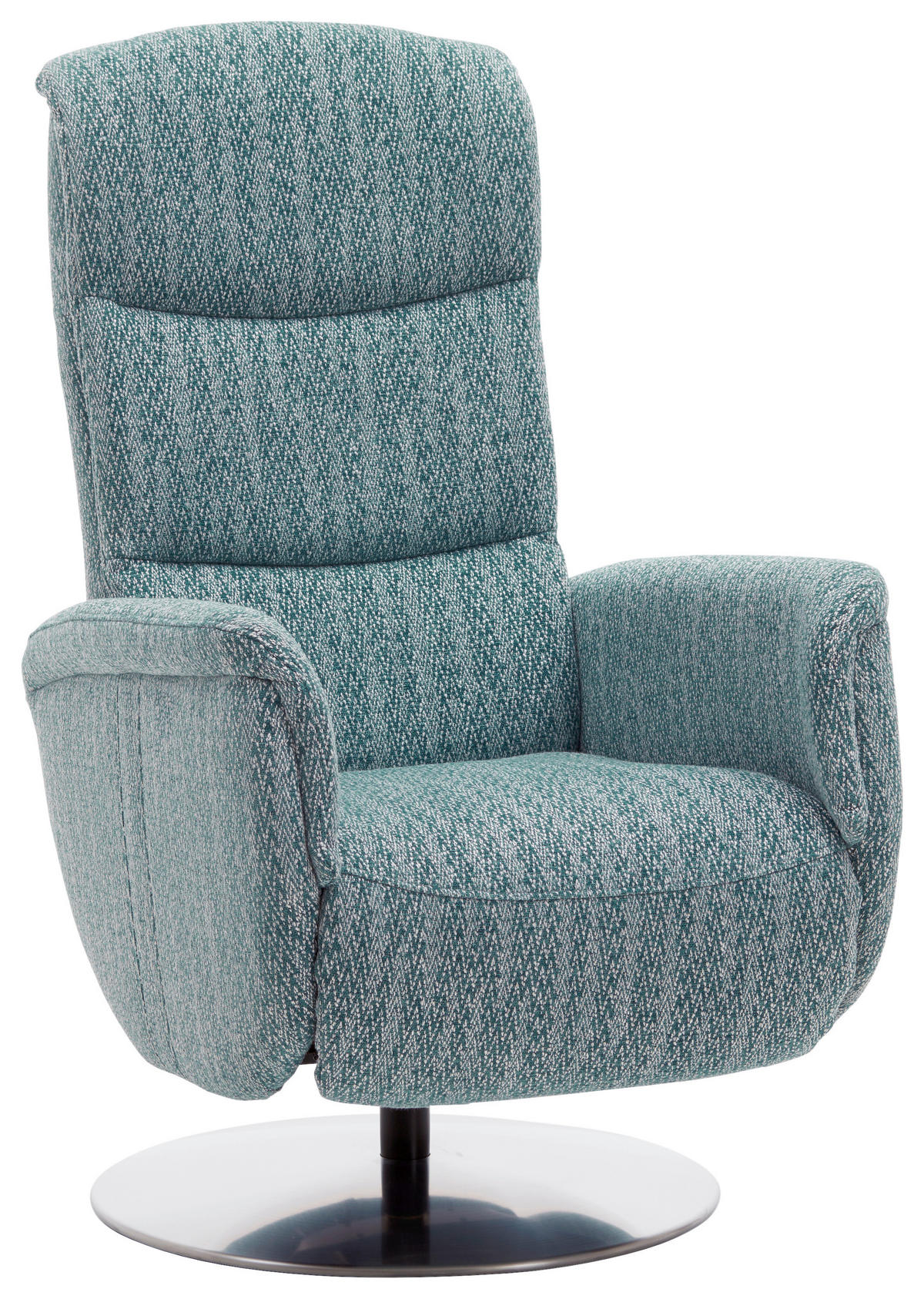 RELAXSESSEL Flachgewebe Relaxfunktion, Kopfteilverstellung, Fußteilverstellung, Rücken echt    - Edelstahlfarben/Petrol, Design, Textil/Metall (71/112/83cm) - Dieter Knoll