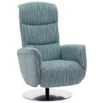 RELAXSESSEL in Textil Petrol  - Edelstahlfarben/Petrol, Design, Textil/Metall (71/112/83cm) - Dieter Knoll