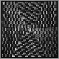 Tablou Original 100/100 cm  - argintiu/multicolor, Design, plastic/material pe bază de lemn (100/100cm) - Monee