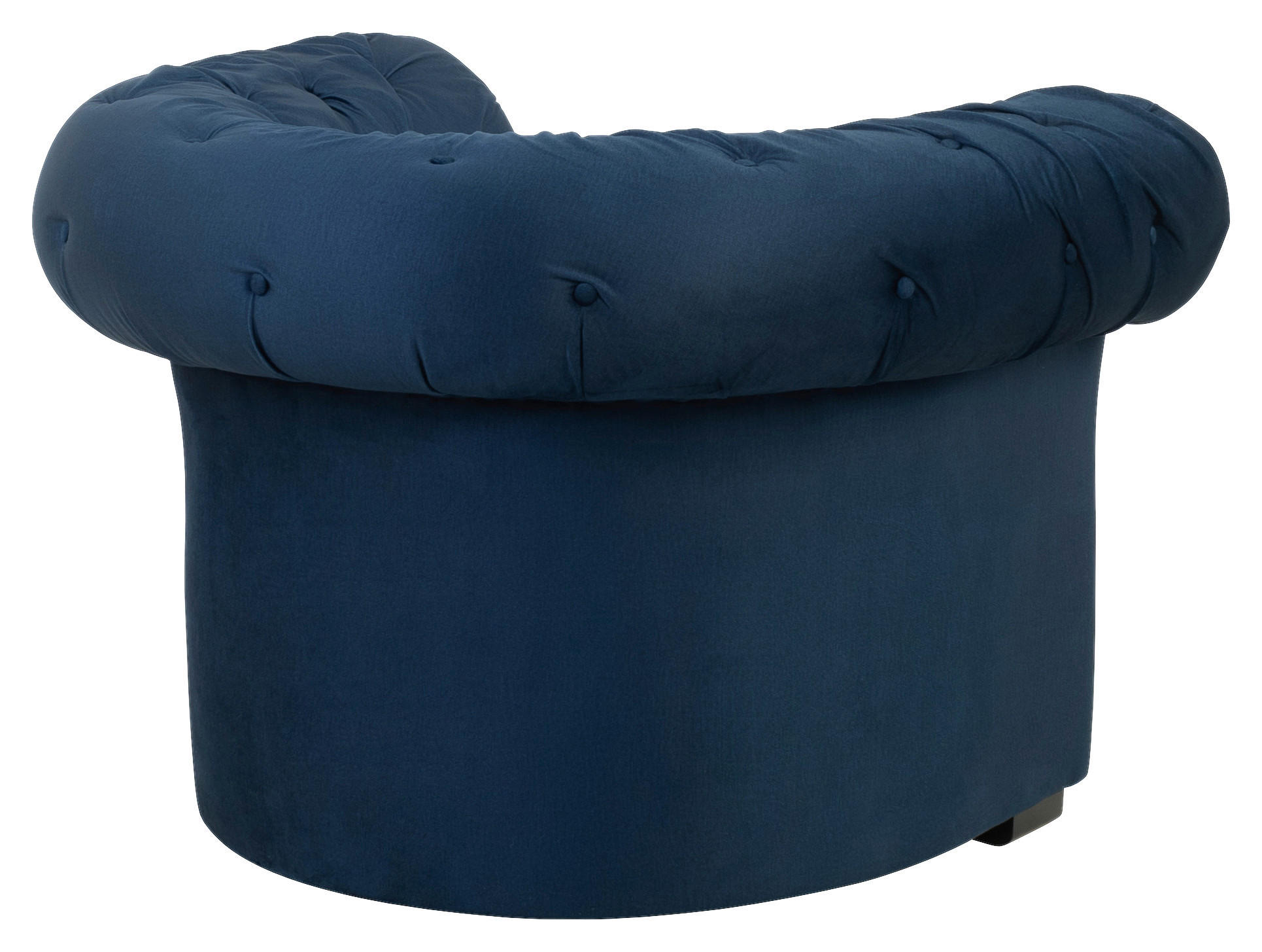 CHESTERFIELD-SESSEL - Schwarz/Dunkelblau, Design, Holz/Textil (114/78/91cm) - MID.YOU