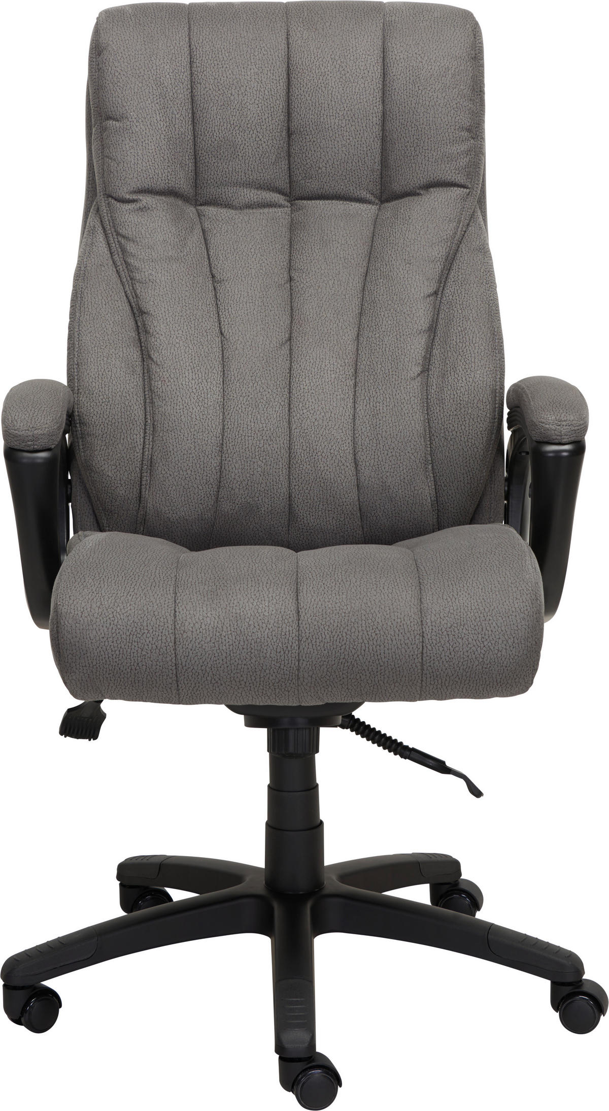 KANCELÁRSKE KRESLO, mikrovlákno, sivá, čierna - čierna/sivá, Konventionell, textil/plast (68/111-119/78cm) - Novel