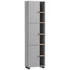HOCHSCHRANK 45/168/23,4 cm  - Wildeiche/Schwarz, MODERN, Holzwerkstoff/Kunststoff (45/168/23,4cm) - MID.YOU