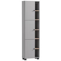 HOCHSCHRANK 45/168/23,4 cm  - Wildeiche/Schwarz, MODERN, Holzwerkstoff/Kunststoff (45/168/23,4cm) - MID.YOU