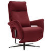 RELAXSESSEL in Leder Rot  - Rot/Schwarz, Design, Leder/Metall (83/116/87cm) - Valdera