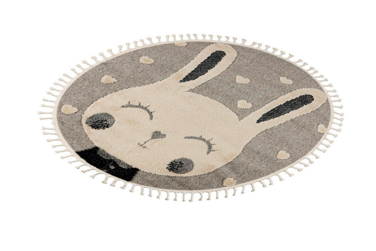 FLACHWEBETEPPICH 133/133 cm Grau  - Grau, Basics, Textil (133/133cm) - Kayoom