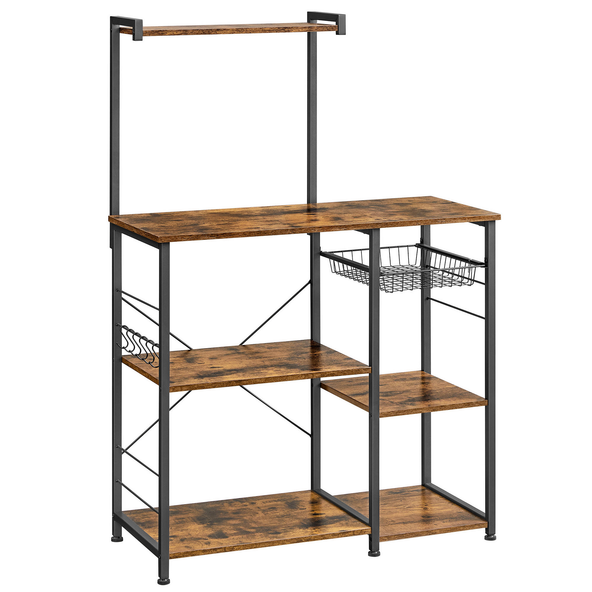 REGAL Schwarz, Dunkelbraun  - Dunkelbraun/Schwarz, Trend, Holzwerkstoff/Metall (90/132/40cm) - MID.YOU