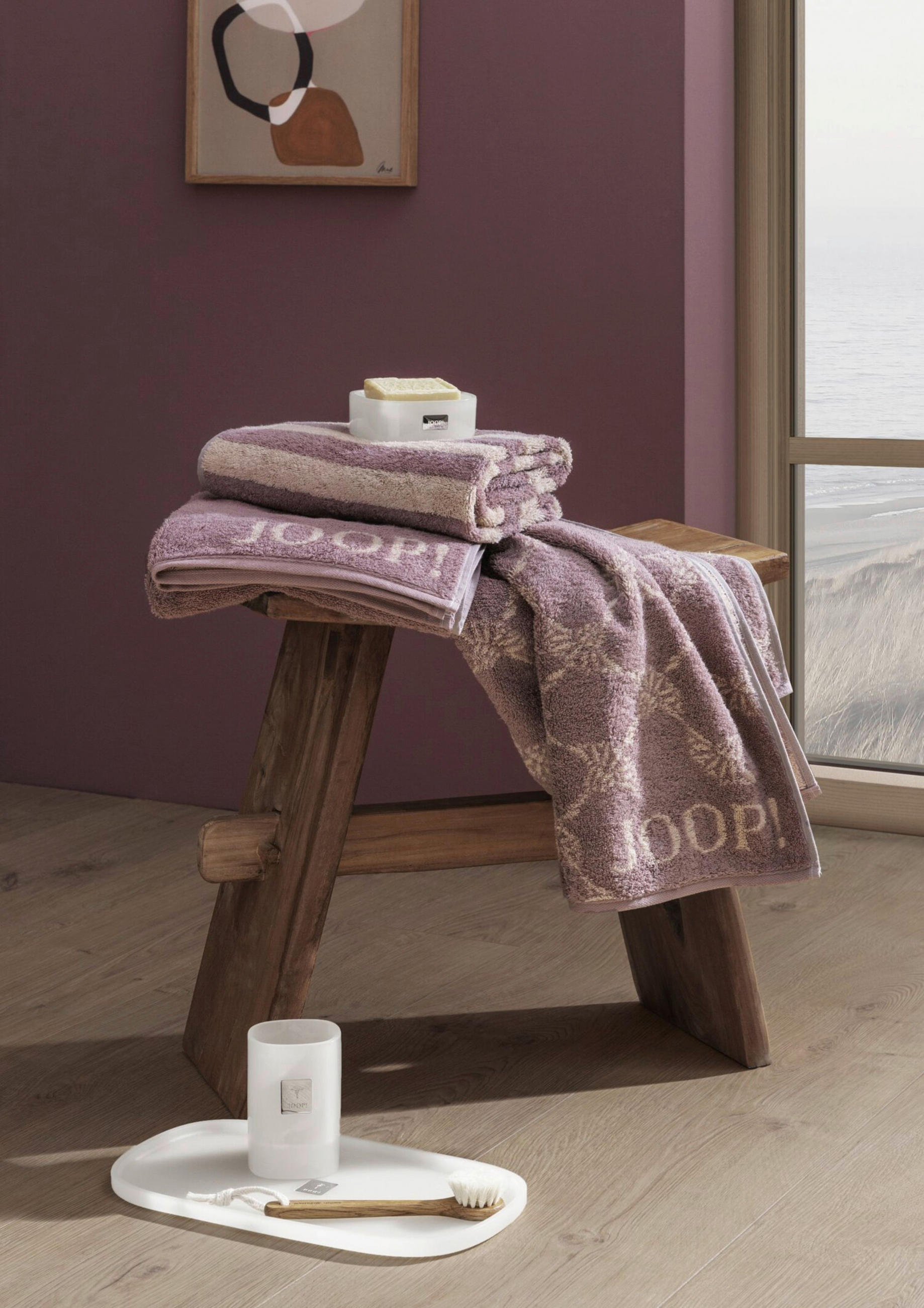 RUČNÍK, 50/100 cm, růžová - růžová, Basics, textil (50/100cm) - Joop!