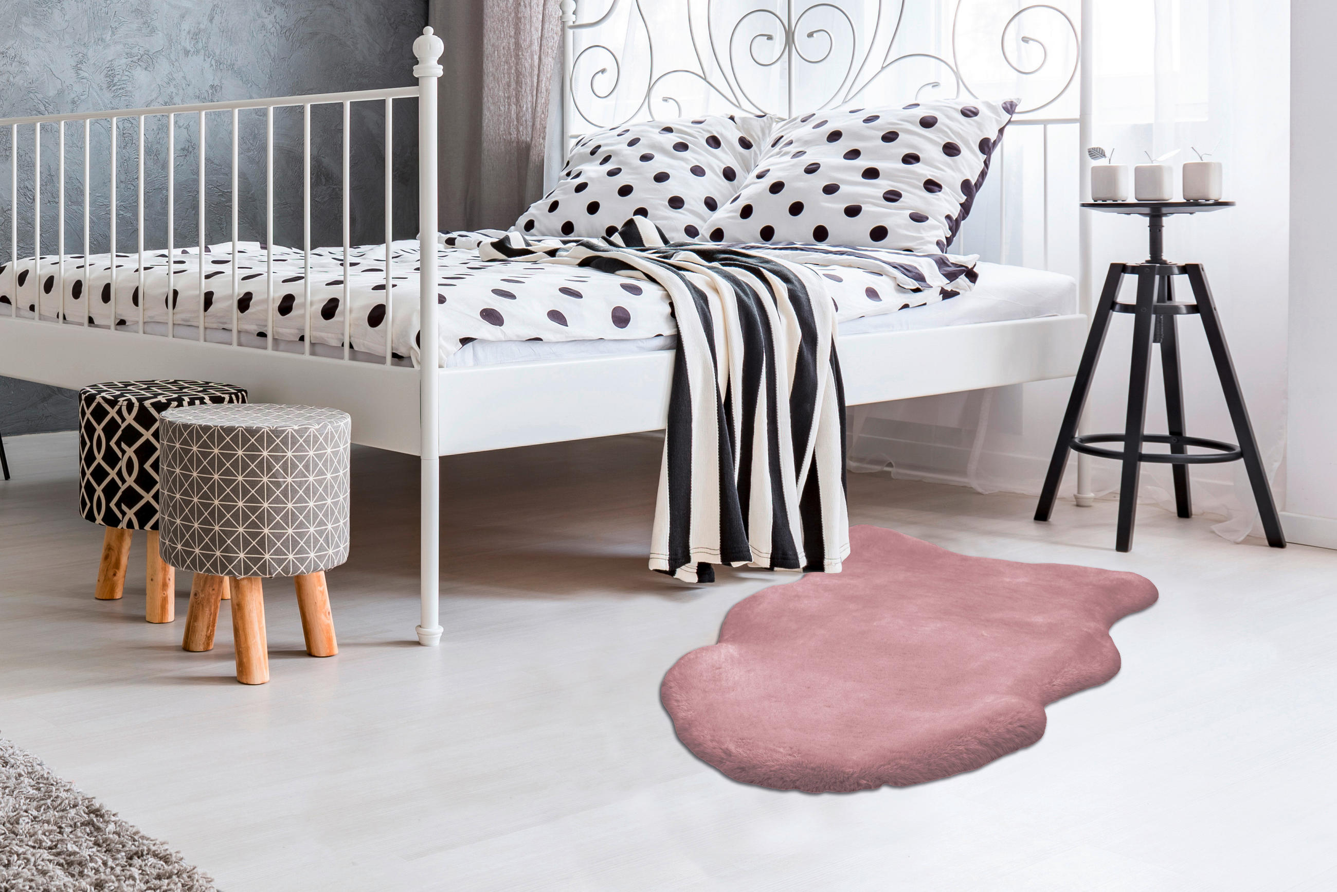 HOCHFLORTEPPICH 60/90 cm Rabbit Sheepskin 225 Lila Lila  - Lila, KONVENTIONELL, Textil (60/90cm)