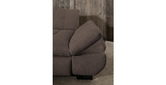 ECKSOFA in Mikrofaser Hellbraun  - Hellbraun/Schwarz, Design, Textil/Metall (198/290cm) - Xora