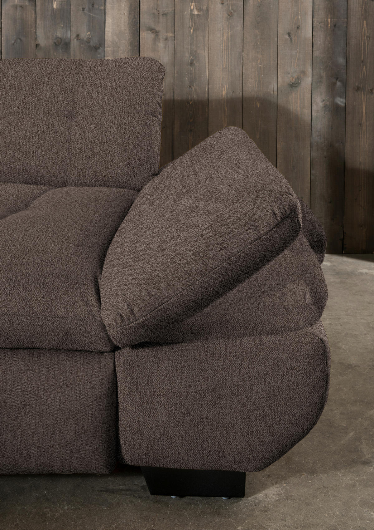 ECKSOFA in Mikrofaser Hellbraun  198/290 cm  - Hellbraun/Schwarz, Design, Textil/Metall (198/290cm) - Xora