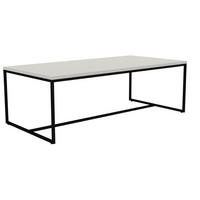 KONFERENČNÍ STOLEK, bílá, kompozitní dřevo, 120/60/40 cm - bílá/černá, Design, kov/kompozitní dřevo (120/60/40cm)