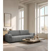 SCHLAFSOFA LOTTA  mit Chenille Grau  - Schwarz/Grau, Design, Textil (248/90/105cm) - MID.YOU