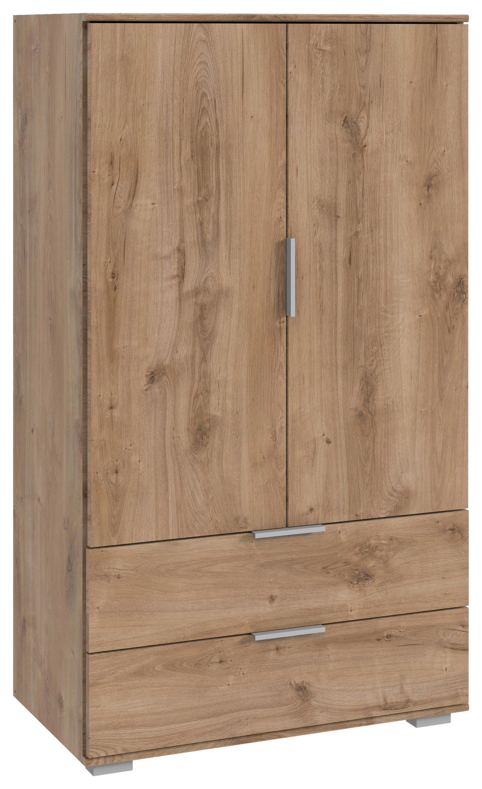 HIGHBOARD  in 81/140/40 cm  - Plankeneiche/Silberfarben, KONVENTIONELL, Holzwerkstoff/Kunststoff (81/140/40cm) - Carryhome