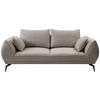 2-SITS SOFFA i textil ljusbrun  - ljusbrun/svart, Modern, metall/textil (208/86/118cm) - MID.YOU