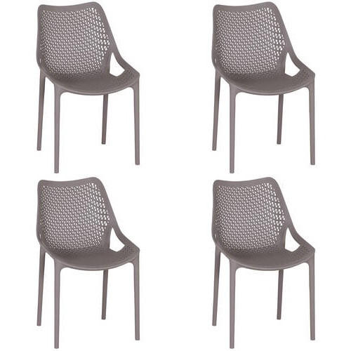GARTENSTUHL-SET Taupe  - Taupe, Basics, Kunststoff (60/81/50cm) - Siena Garden