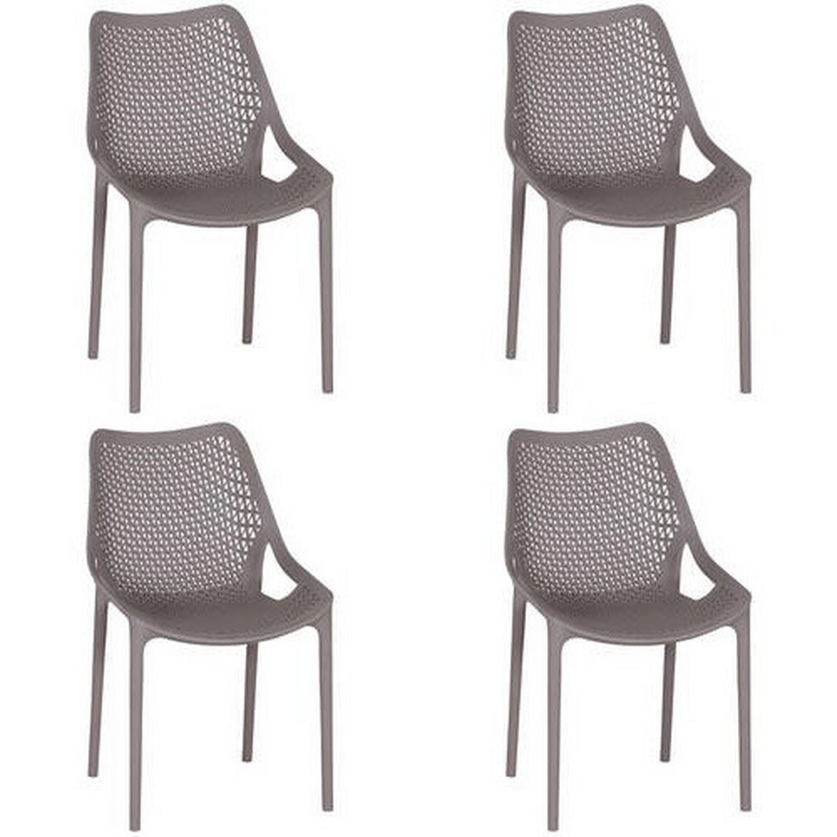 GARTENSTUHL-SET Taupe  - Taupe, Basics, Kunststoff (60/81/50cm) - Siena Garden