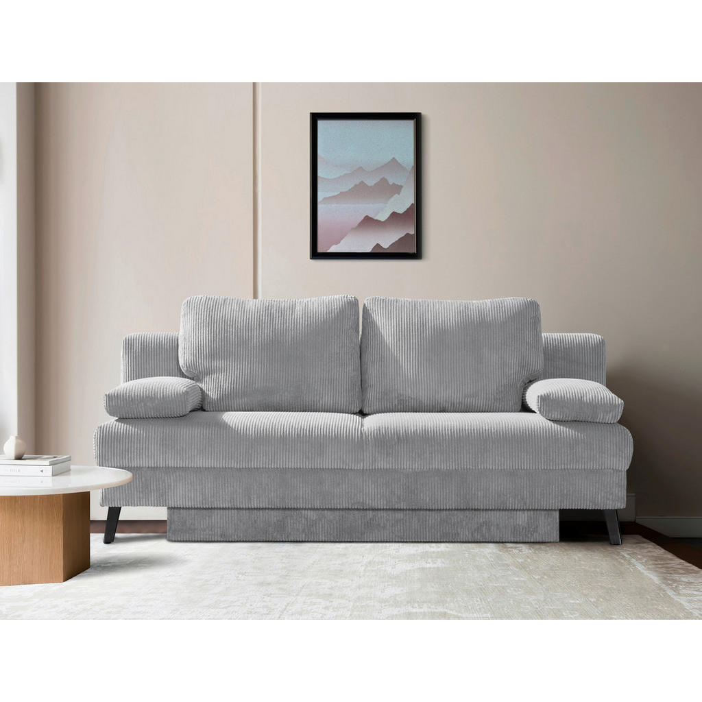 Thumbnail - Livetastic Schlafsofa, Hellgrau, Textil, 2-Sitzer, 194x91x90 cm, Fußauswahl, Stoffauswahl, Wohnzimmer, Sofas & Couches, ...