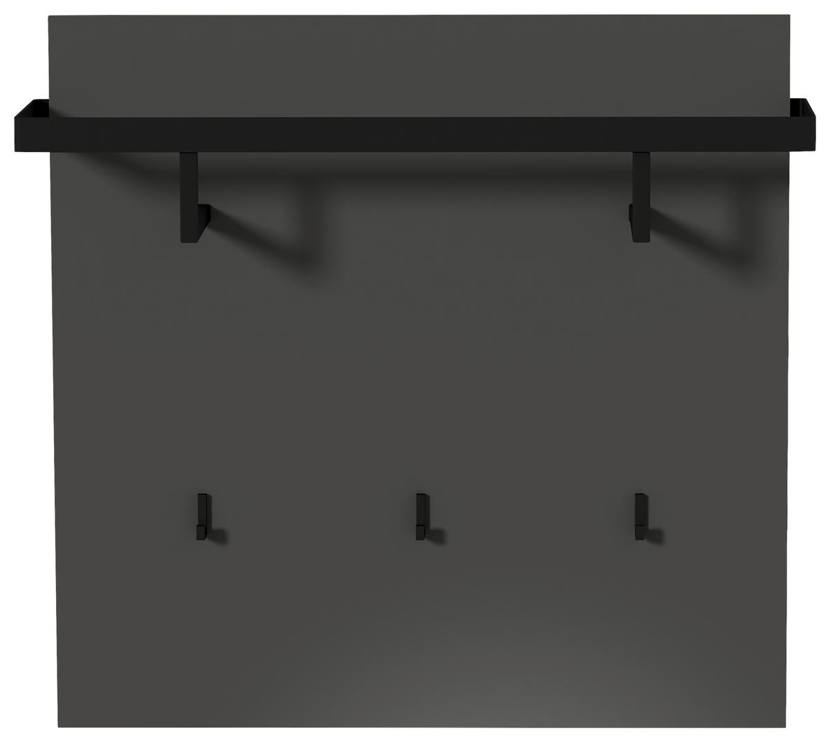 GARDEROBENPANEEL  in 93/88/25 cm  - Anthrazit/Schwarz, Design, Holzwerkstoff (93/88/25cm) - Dieter Knoll