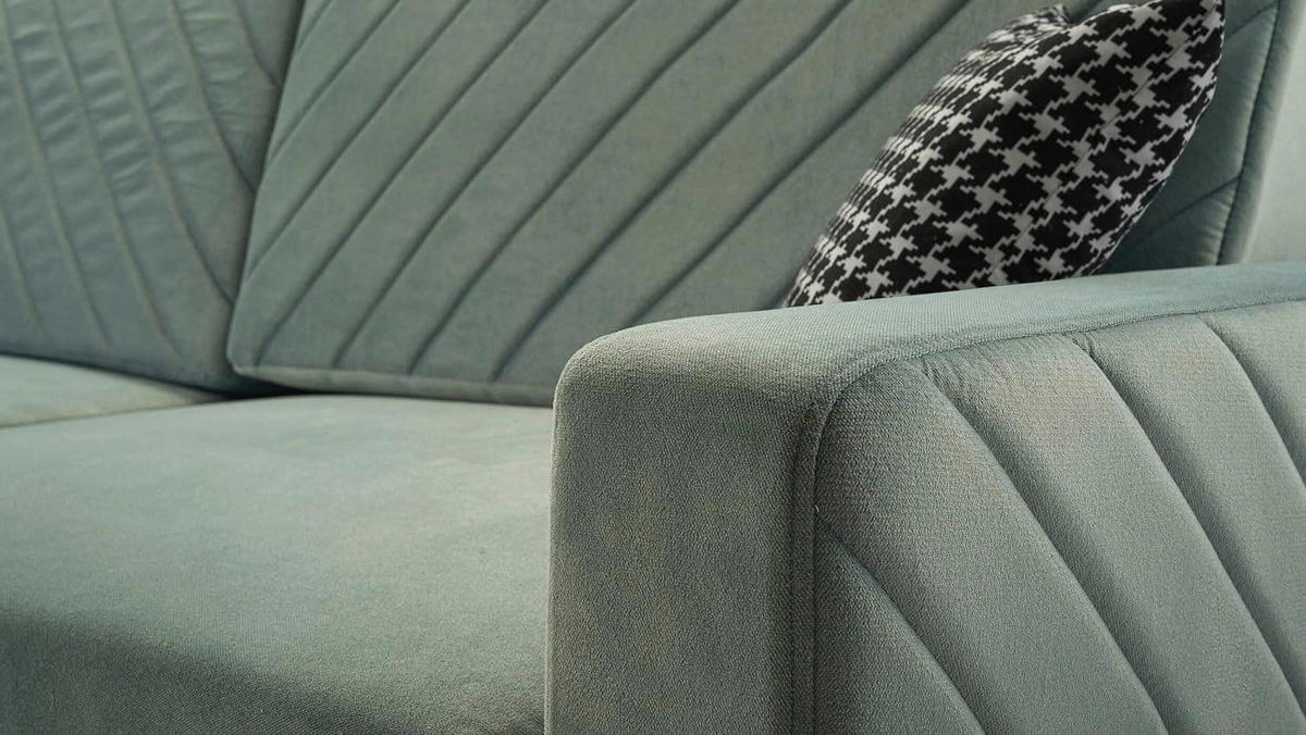 SCHLAFSOFA OSAKA in Mintgrün  - Schwarz/Weiß, Design, Holz/Kunststoff (230/96/97cm) - MID.YOU