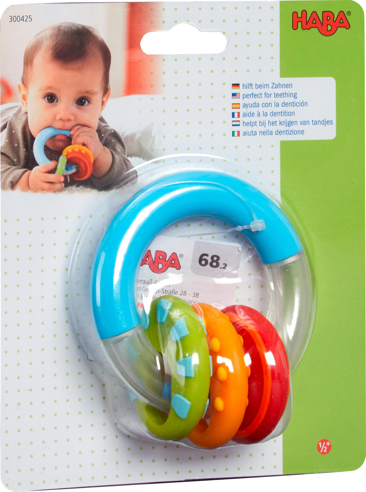 GREIFLING  - Multicolor, Basics, Kunststoff (8cm) - Haba