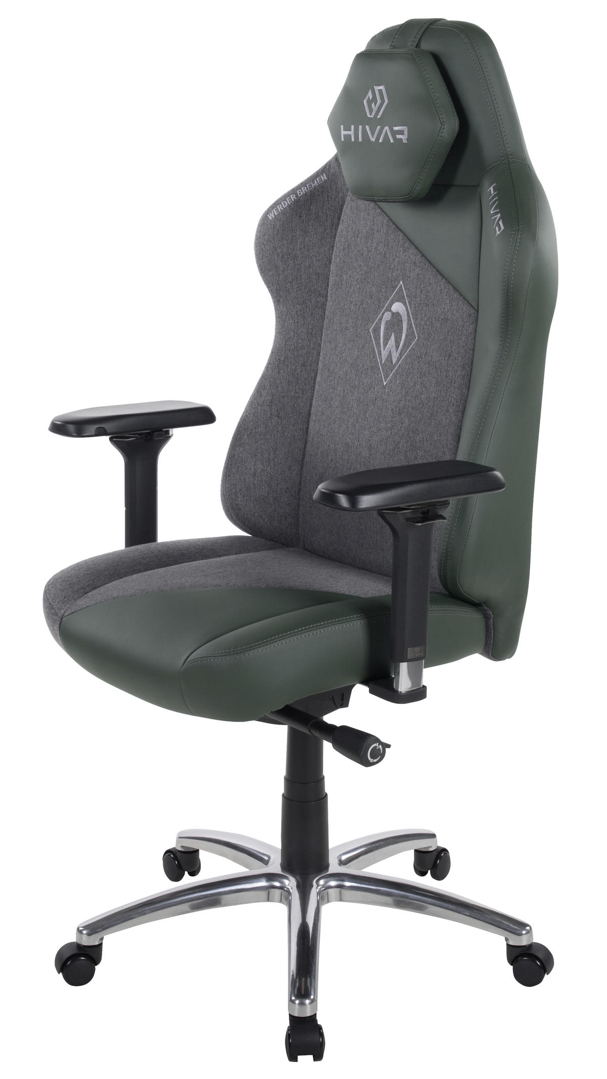 Werder Bremen Edition Silver Anthrazit, Chromfarben, Dunkelgrün Metall, Textil   - Chromfarben/Dunkelgrün, LIFESTYLE, Textil/Metall (72-80/124-142/45-64cm) - HIVAR
