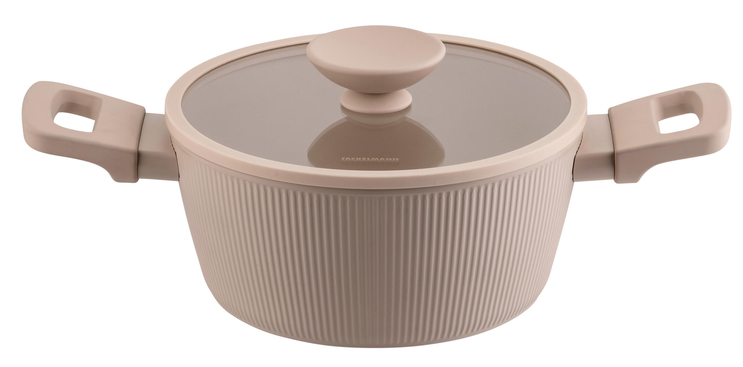 KOCHTOPF Pamela Reif Serie SHELL  - Beigebraun, Basics, Glas/Metall (2,5l) - Fackelmann