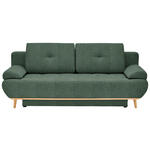 SCHLAFSOFA  in Flachgewebe Grün  - Beige/Naturfarben, Design, Holz/Textil (200/71/95cm) - Novel