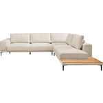 ECKSOFA in Leinwand Naturfarben  318/271 cm  - Schwarz/Naturfarben, Design, Textil/Metall (318/271cm) - Emilio Belluti