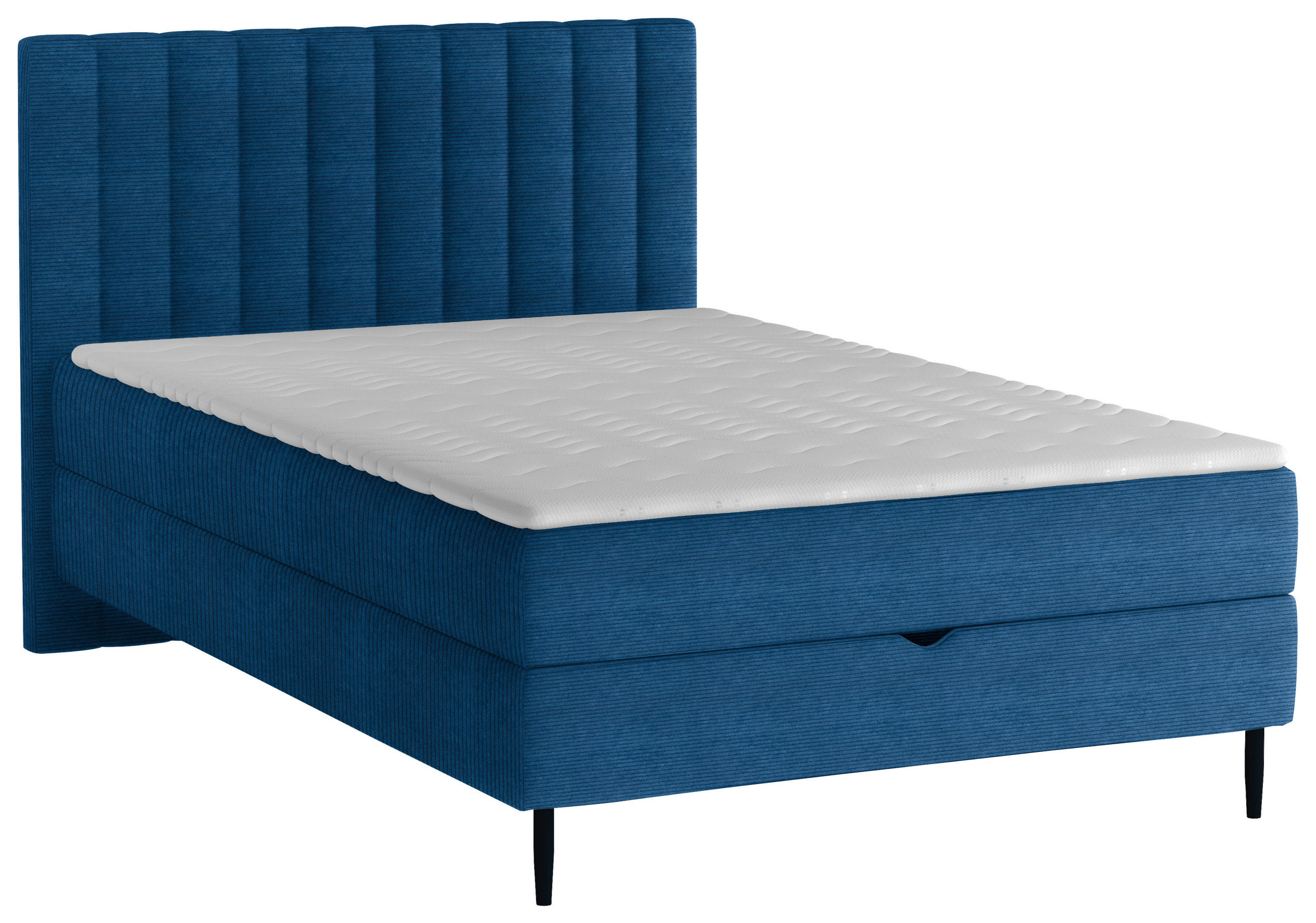 BOXBETT 120/200 cm  in Royalblau  - Royalblau/Schwarz, Design, Holz/Holzwerkstoff (120/200cm) - Stylife