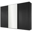 SCHWEBETÜRENSCHRANK 298/222/68 cm 3-türig Anthrazit  - Anthrazit/Schwarz, Design, Glas/Holzwerkstoff (298/222/68cm) - Moderano
