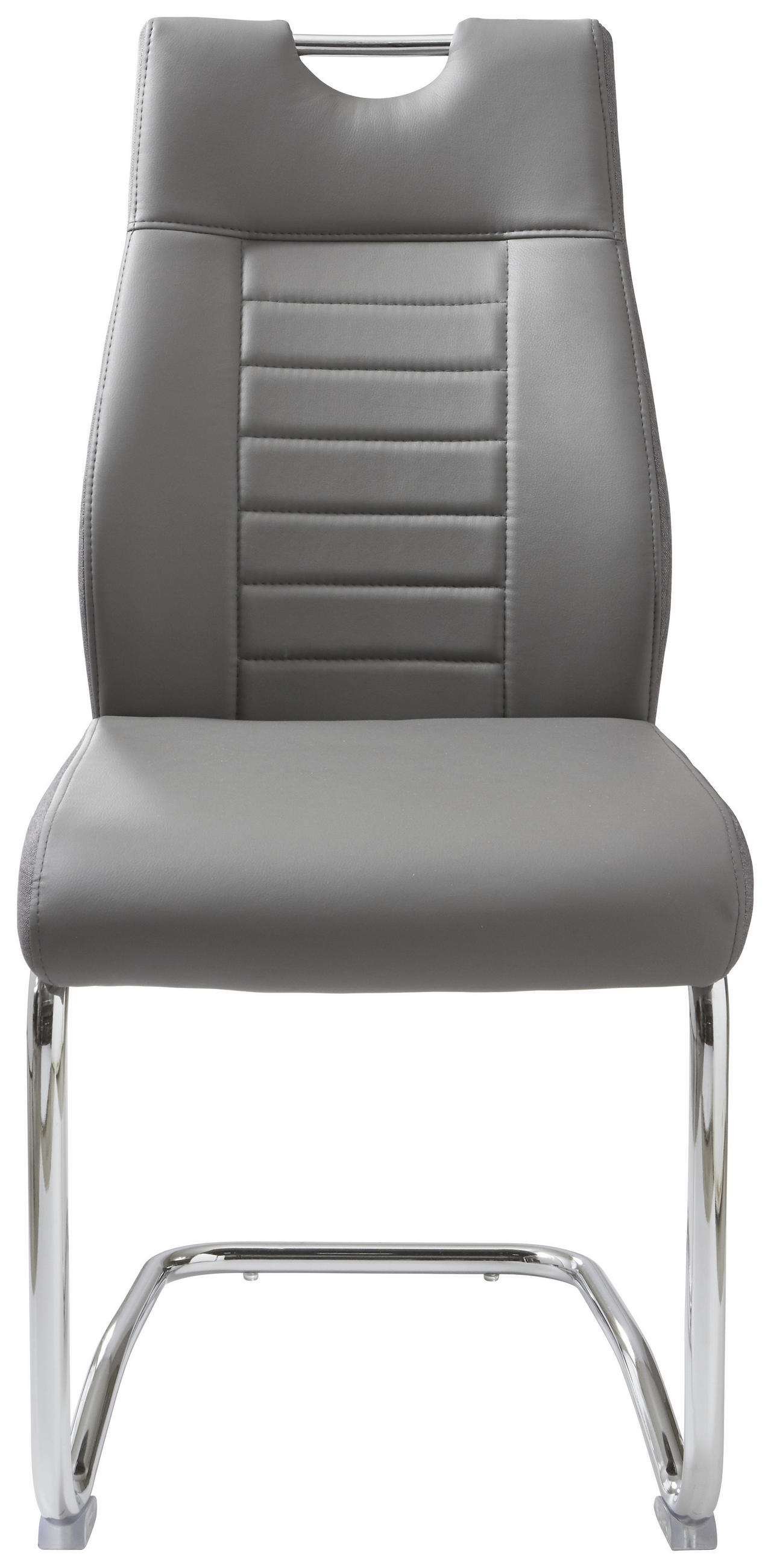 NIHAJNI STOL, kovina, tekstil siva, barve kroma - barve kroma/siva, Design, kovina/tekstil (44/97,50/60cm) - Ti'me