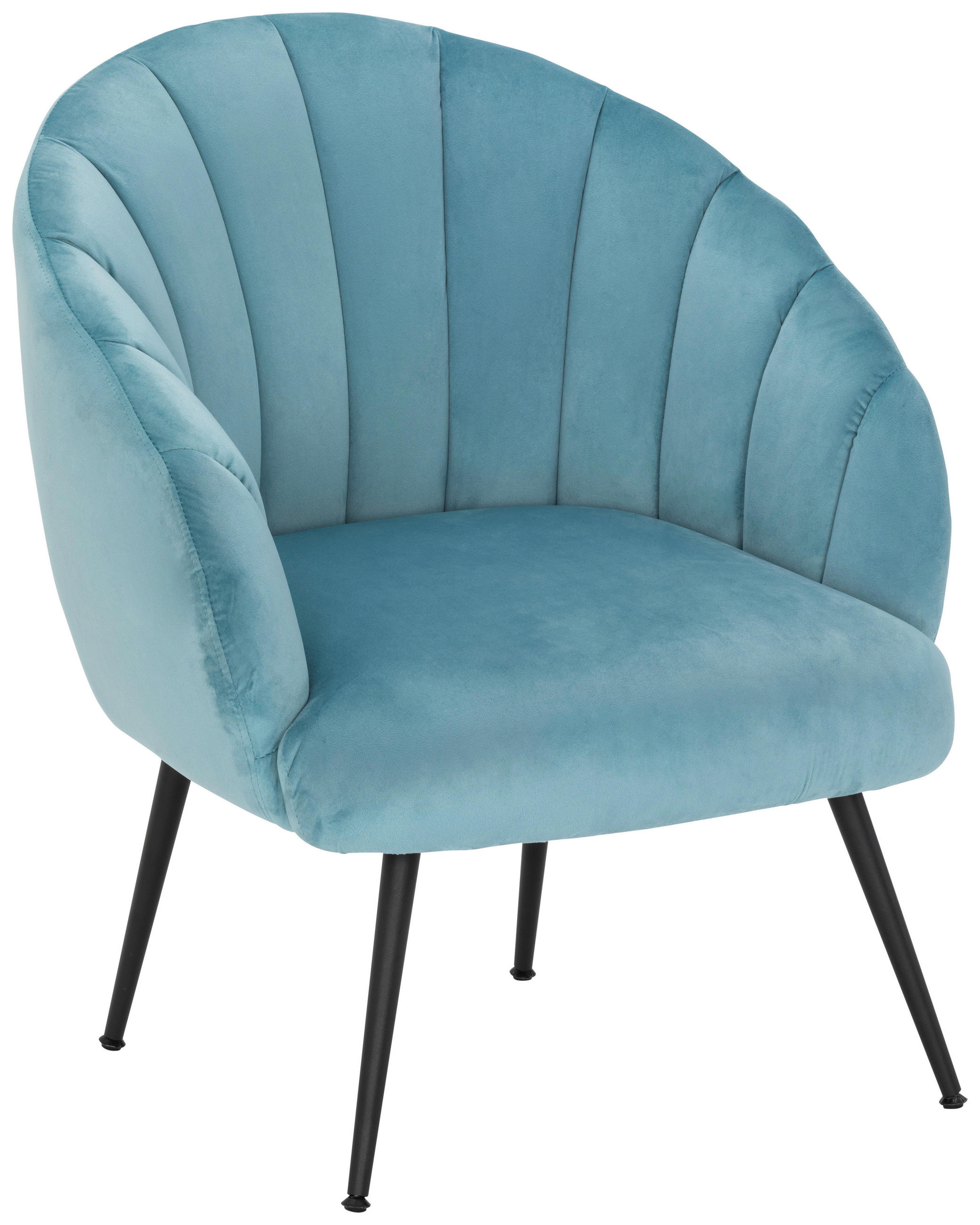 COCKTAILSESSEL - Blau/Schwarz, MODERN, Textil/Metall (67/80/78cm) - Livetastic