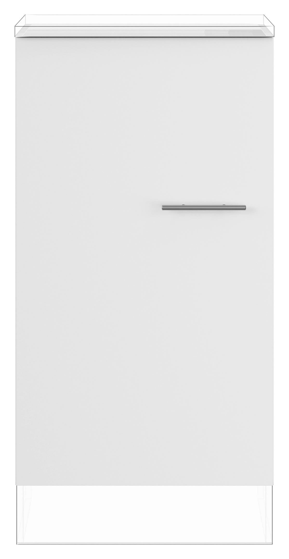 GERÄTEUMBAUSCHRANK 60/119,8/57,6 cm  in Weiß  - Edelstahlfarben/Weiß, Basics, Holzwerkstoff/Metall (60/119,8/57,6cm) - Impuls