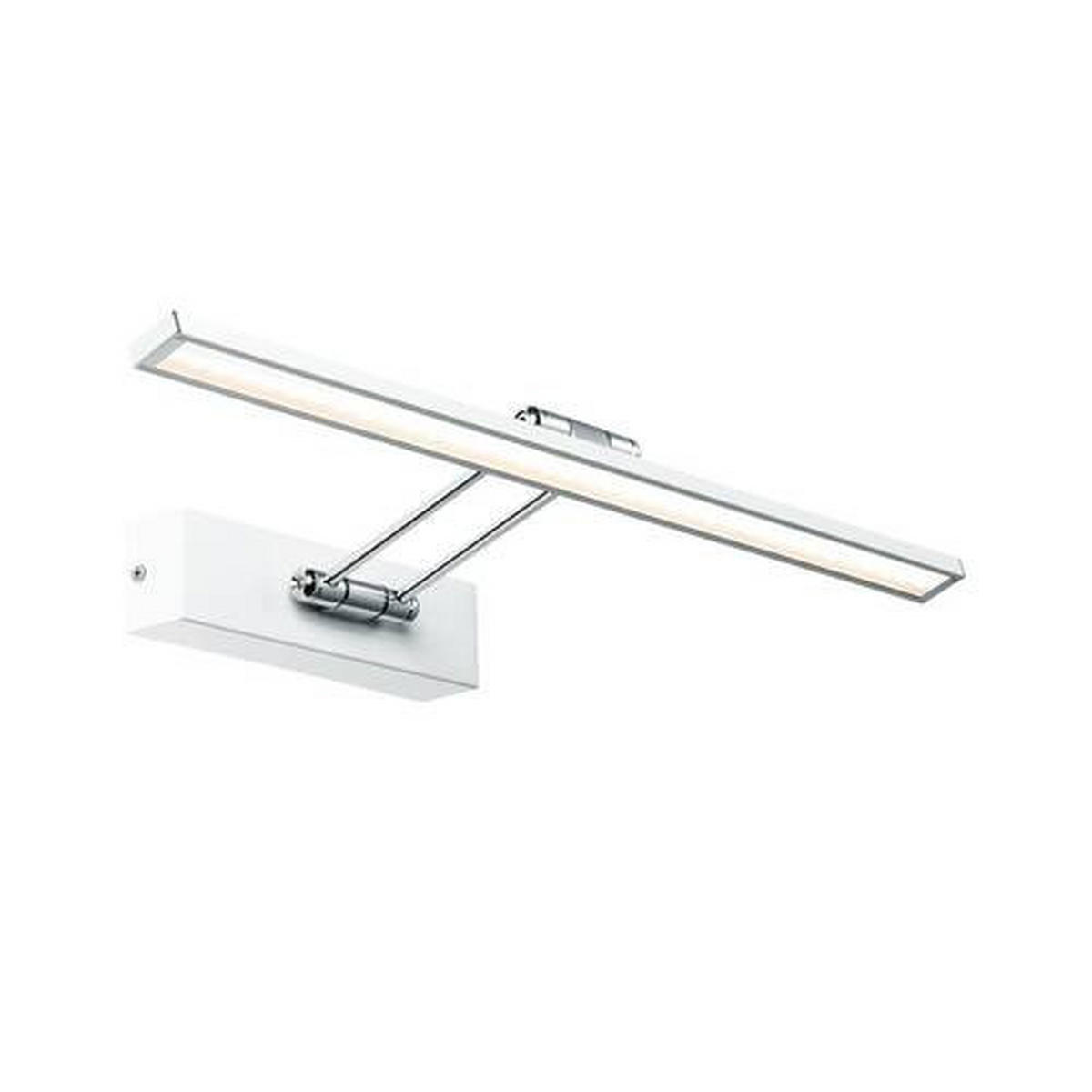 BILDERLEUCHTE 45/4,6/4,6 cm   - Chromfarben/Weiß, Basics, Metall (45/4,6/4,6cm) - Paulmann