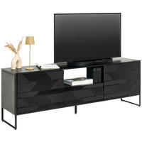 LOWBOARD  in 175/60/40 cm  - Schwarz, Trend, Holz/Metall (175/60/40cm) - Ambia Home