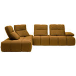 ECKSOFA in Struktur Senfgelb  233/313 cm  - Senfgelb/Schwarz, Design, Kunststoff/Textil (233/313cm) - Emilio Belluti