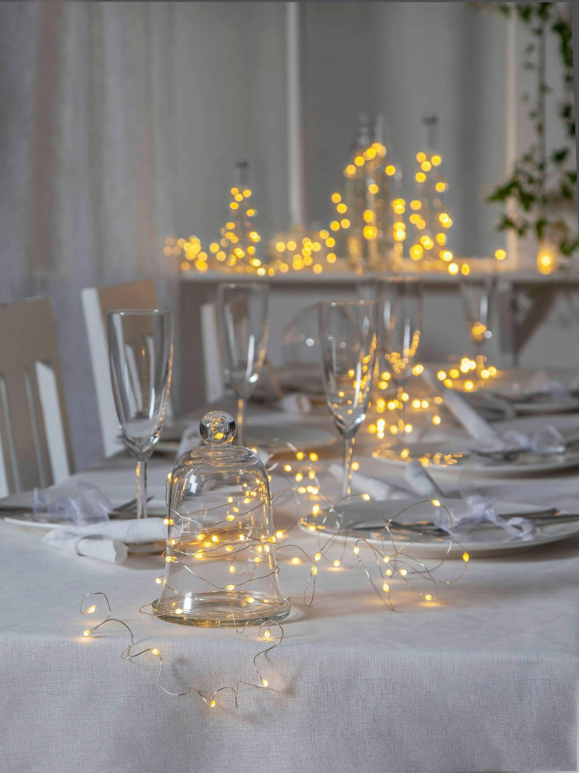 LICHTERKETTE 1000 cm  - Transparent/Silberfarben, Basics, Kunststoff/Metall (1000cm) - Eglo