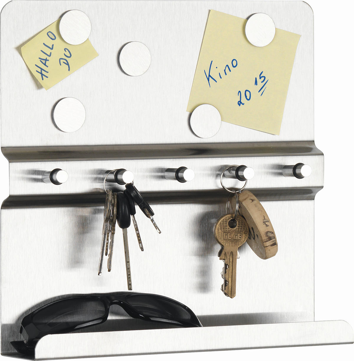 SCHLÜSSELBOARD - Edelstahlfarben, Design, Metall (25/25/6cm) - Carryhome
