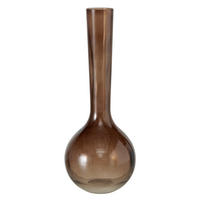 VASE  - Braun, Basics, Glas (10,5/26cm) - Ambia Home