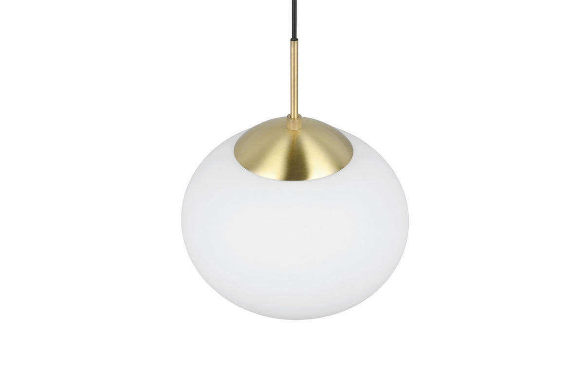 HÄNGLAMPA 30/150 cm  - vit/mässingsfärgad, Basics, metall/glas (30/150cm) - Trio Leuchten