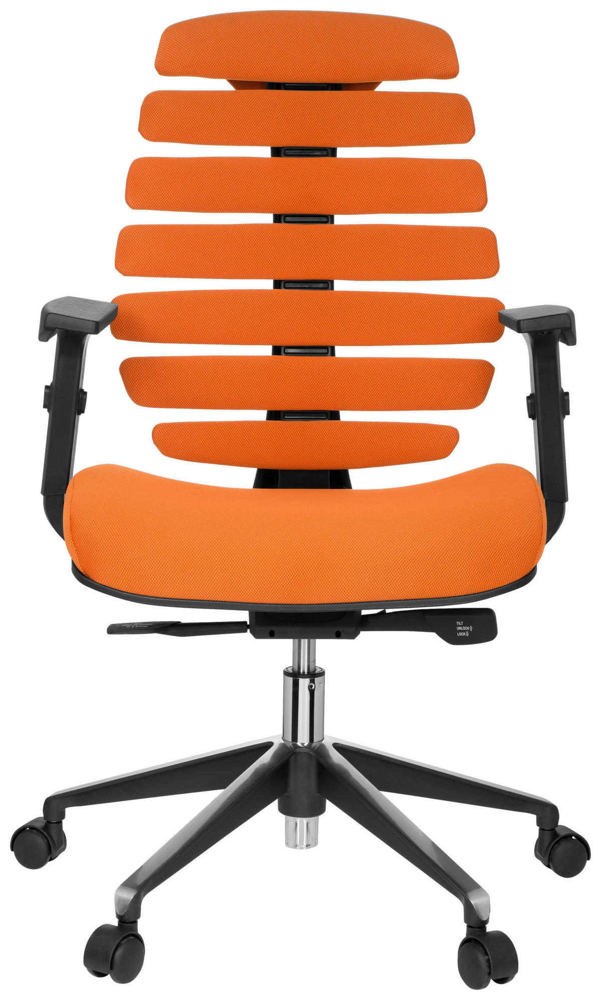 OTOČNÁ ŽIDLE, plochá tkanina, oranžová, černá - oranžová/černá, Moderní, kov/textil (65/115/50cm) - MID.YOU