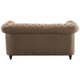 CHESTERFIELD-SOFA Samt Schwarz, Taupe  - Taupe/Schwarz, Trend, Holz/Textil (165/73/87cm) - Xora