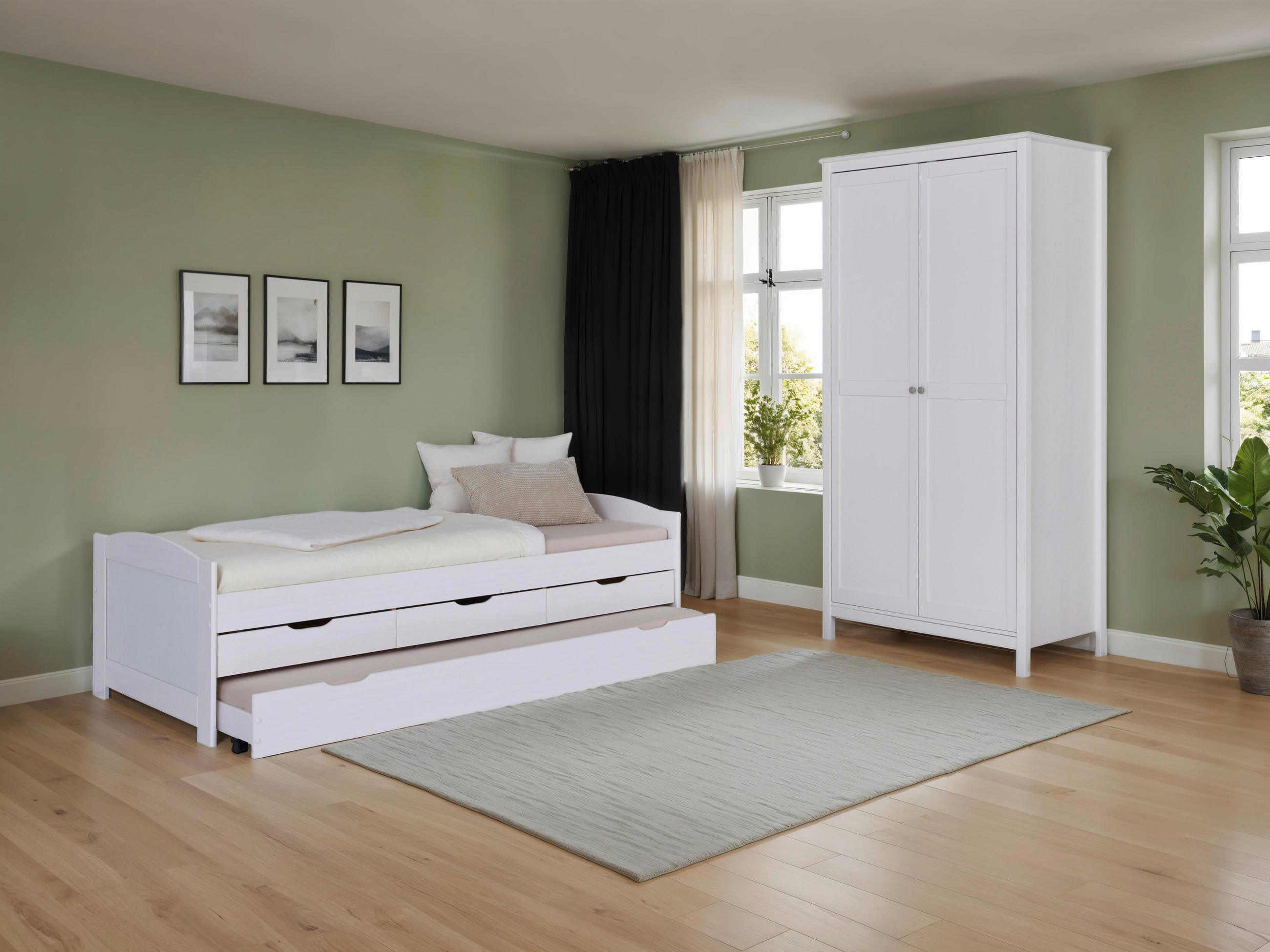 EINZELZIMMER Weiß  - Naturfarben/Weiß, MODERN, Holz - MID.YOU