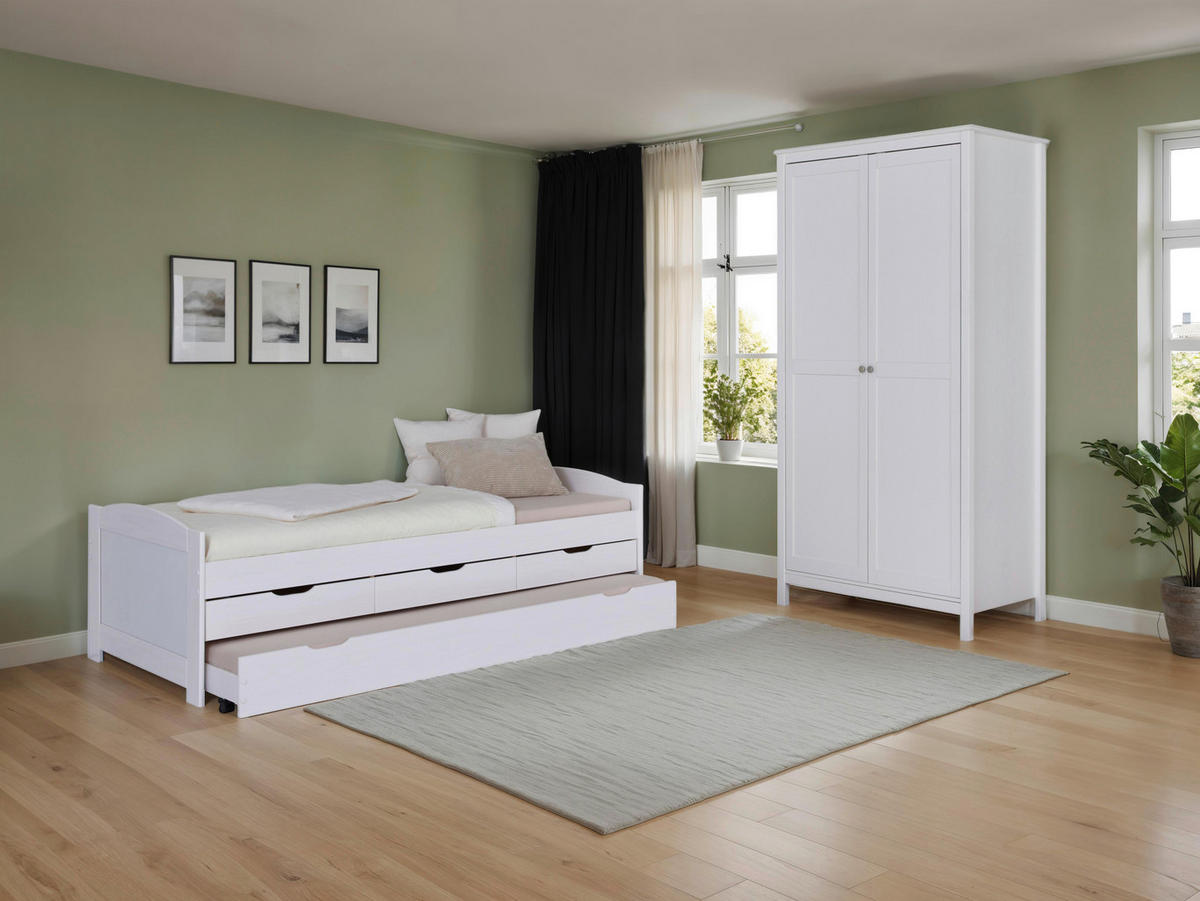 EINZELZIMMER Weiß  - Naturfarben/Weiß, MODERN, Holz - MID.YOU