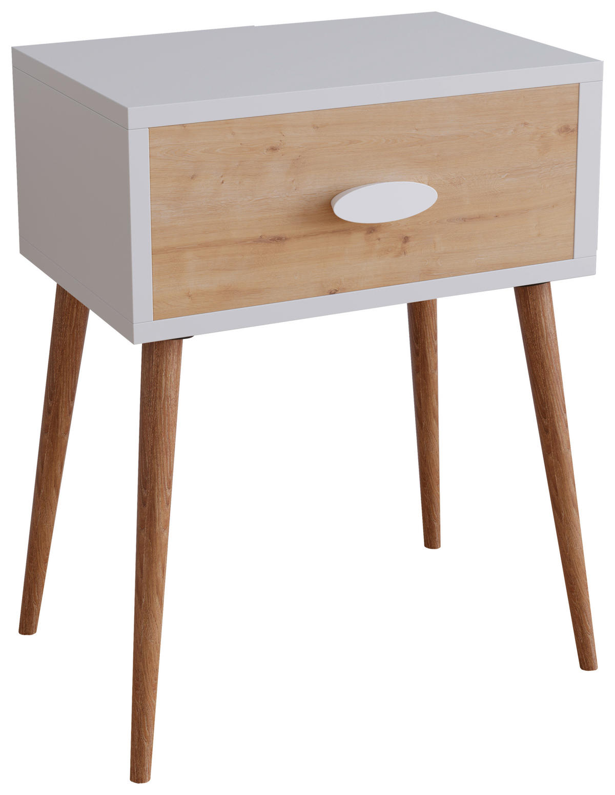 NACHTSCHRANK 44,5/60/30 cm  - Honigeiche/Weiß, MODERN, Holzwerkstoff (44,5/60/30cm) - MID.YOU