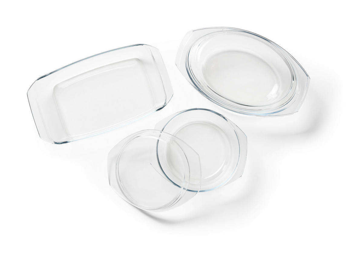 SET VASE PENTRU CUPTOR  5 piese  - străveziu, Basics, sticlă - Homeware