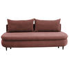 SCHLAFSOFA in Webstoff, Plüsch Terracotta  - Terracotta/Schwarz, Design, Textil (213/89/105cm) - Novel